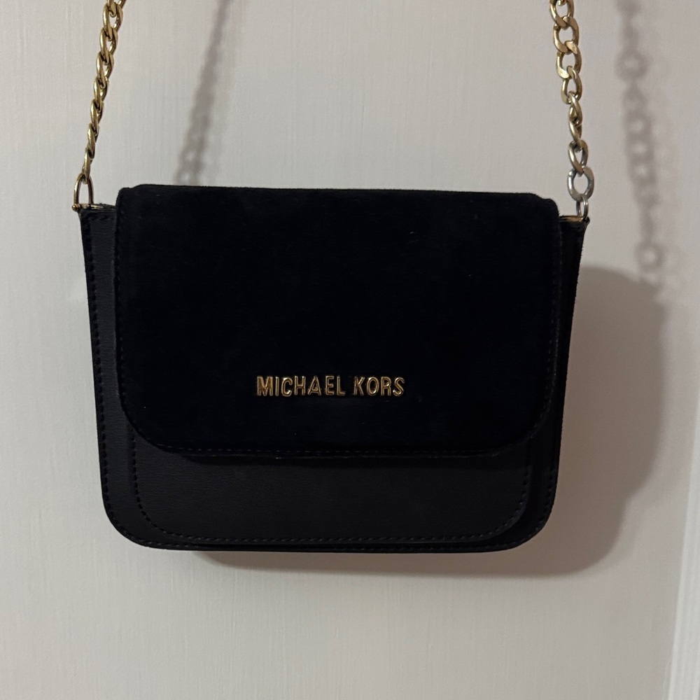 Michael Kors Black and Gold Crossbody Bag